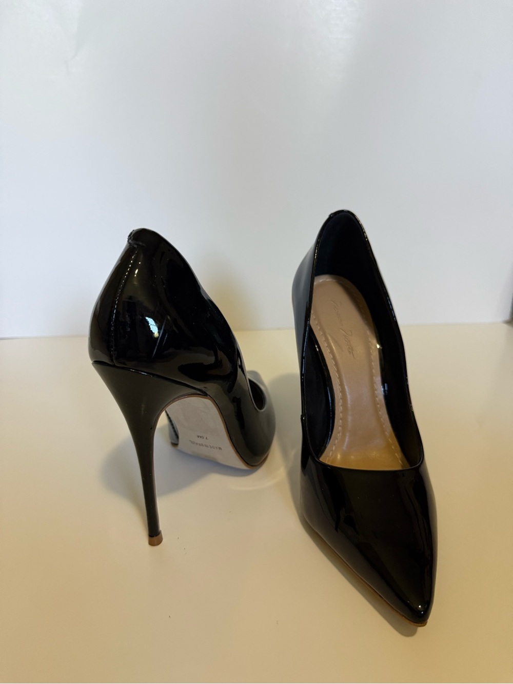 Black Patent Pointed-Toe High Heel Pump